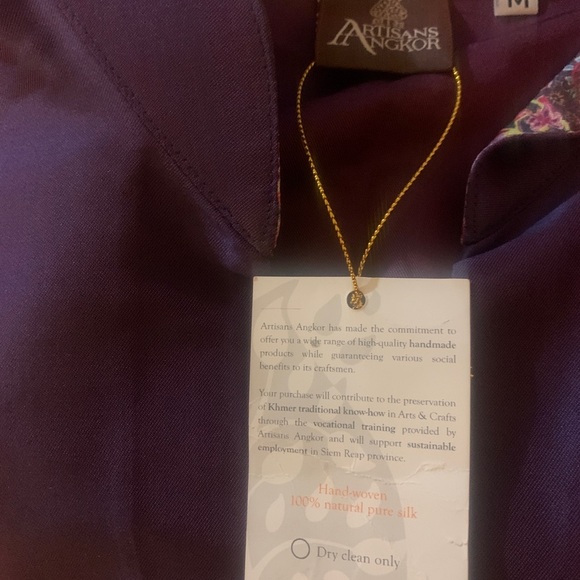 ARTISANS ANGKOR 100% Natural Pure Silk Top - Picture 15 of 15
